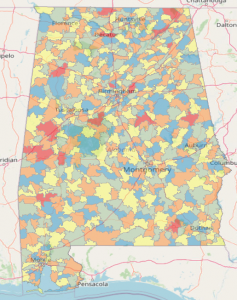 Alabama ZIP Code ZipDataMaps Blog   Alabama Zip Code Map 237x300 