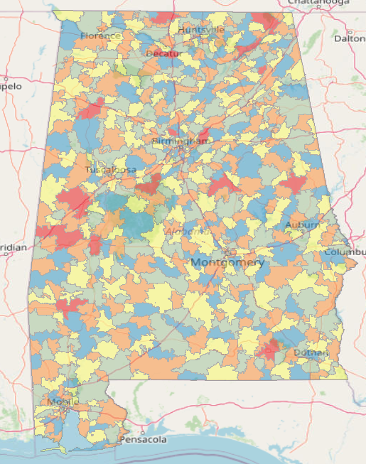 Alabama ZIP Code ZipDataMaps Blog   Alabama Zip Code Map 